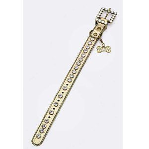 Ball Chain Crystal Dog Collar - Gold